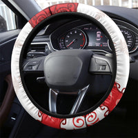 New Zealand Christmas In July Steering Wheel Cover Maori Kiwi Xmas Tree - Red LT05 - Polynesian Pride