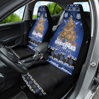 New Zealand July Christmas Car Seat Cover Maori Kiwi Xmas Tree - Blue LT05 - Polynesian Pride