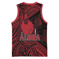 Hawaii King Kamehameha Basketball Jersey With Hawaiian Ipu Motifs Red Version