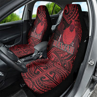 Hawaii King Kamehameha Car Seat Cover With Hawaiian Ipu Motifs Red Version