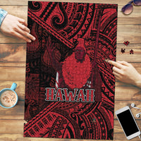 Hawaii King Kamehameha Puzzle With Hawaiian Ipu Motifs Red Version