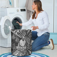 Hawaii King Kamehameha Laundry Basket With Hawaiian Ipu Motifs Black Version