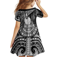 Hawaii King Kamehameha Family Matching Summer Maxi Dress and Hawaiian Shirt With Hawaiian Ipu Motifs Black Version LT05 - Polynesian Pride
