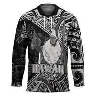 Hawaii King Kamehameha Hockey Jersey With Hawaiian Ipu Motifs Black Version