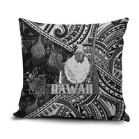 Hawaii King Kamehameha Pillow Cover With Hawaiian Ipu Motifs Black Version