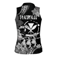Hawaii Beautiful Hula Dancers Women Sleeveless Polo Shirt With Ipu Keke And Pahu Drum LT05 - Polynesian Pride