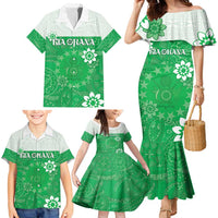 Cook Islands Maori Language Week Family Matching Mermaid Dress and Hawaiian Shirt Pacific Tapa Pattern LT05 - Polynesian Pride