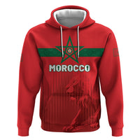 Custom Morocco Football 2026 Hoodie Atlas Lions Breathtaking Victory Red Version