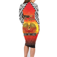 Papua New Guinea 50th Independence Day Family Matching Long Sleeve Bodycon Dress and Hawaiian Shirt One People One Nation One PNG LT05 - Polynesian Pride