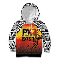 Papua New Guinea 50th Independence Day Kid Hoodie One People One Nation One PNG LT05 Hoodie Yellow - Polynesian Pride