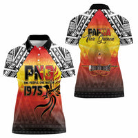 Papua New Guinea 50th Independence Day Women Polo Shirt One People One Nation One PNG LT05 - Polynesian Pride