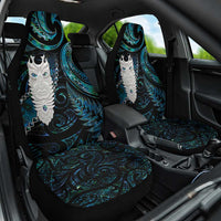 New Zealand Aotearoa Car Seat Cover Maori Tane Te Waiora Paua Shell Glitter Turquoise LT05 One Size Turquoise - Polynesian Pride