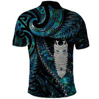 New Zealand Aotearoa Polo Shirt Maori Tane Te Waiora Paua Shell Glitter Turquoise LT05 - Polynesian Pride