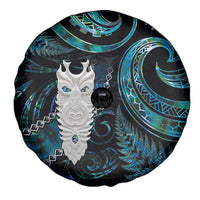 New Zealand Aotearoa Spare Tire Cover Maori Tane Te Waiora Paua Shell Glitter Turquoise LT05 - Polynesian Pride