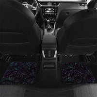New Zealand Aotearoa Car Mats Maori Tane Te Waiora Paua Shell Glitter Purple LT05 Set 2pcs - Back Purple - Polynesian Pride