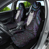 New Zealand Aotearoa Car Seat Cover Maori Tane Te Waiora Paua Shell Glitter Purple LT05 - Polynesian Pride