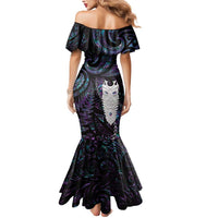 New Zealand Aotearoa Mermaid Dress Maori Tane Te Waiora Paua Shell Glitter Purple LT05 - Polynesian Pride