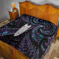 New Zealand Aotearoa Quilt Maori Tane Te Waiora Paua Shell Glitter Purple LT05 - Polynesian Pride