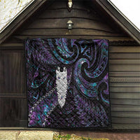 New Zealand Aotearoa Quilt Maori Tane Te Waiora Paua Shell Glitter Purple LT05 - Polynesian Pride