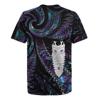 New Zealand Aotearoa Rugby Jersey Maori Tane Te Waiora Paua Shell Glitter Purple LT05 - Polynesian Pride