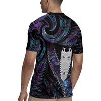 New Zealand Aotearoa Rugby Jersey Maori Tane Te Waiora Paua Shell Glitter Purple LT05 - Polynesian Pride