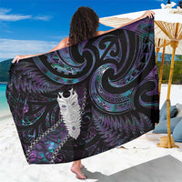 New Zealand Aotearoa Sarong Maori Tane Te Waiora Paua Shell Glitter Purple LT05 One Size 44 x 66 inches Purple - Polynesian Pride