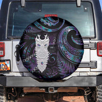 New Zealand Aotearoa Spare Tire Cover Maori Tane Te Waiora Paua Shell Glitter Purple LT05 Purple - Polynesian Pride
