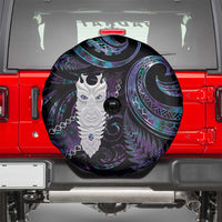 New Zealand Aotearoa Spare Tire Cover Maori Tane Te Waiora Paua Shell Glitter Purple LT05 - Polynesian Pride