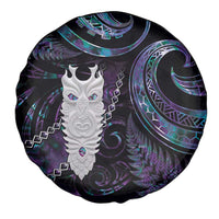 New Zealand Aotearoa Spare Tire Cover Maori Tane Te Waiora Paua Shell Glitter Purple LT05 - Polynesian Pride