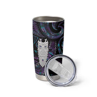 New Zealand Aotearoa Tumbler Cup Maori Tane Te Waiora Paua Shell Glitter Purple LT05 - Polynesian Pride