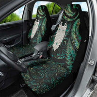 New Zealand Aotearoa Car Seat Cover Maori Tane Te Waiora Paua Shell Glitter Green LT05 - Polynesian Pride