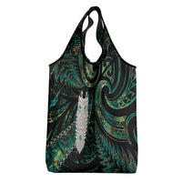 New Zealand Aotearoa Grocery Bag Maori Tane Te Waiora Paua Shell Glitter Green LT05 - Polynesian Pride
