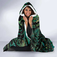New Zealand Aotearoa Hooded Blanket Maori Tane Te Waiora Paua Shell Glitter Green LT05 - Polynesian Pride