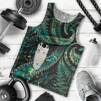 New Zealand Aotearoa Men Tank Top Maori Tane Te Waiora Paua Shell Glitter Green LT05 - Polynesian Pride