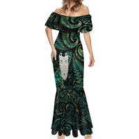 New Zealand Aotearoa Mermaid Dress Maori Tane Te Waiora Paua Shell Glitter Green LT05 - Polynesian Pride