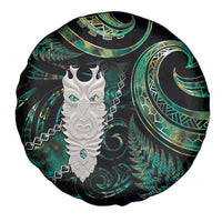 New Zealand Aotearoa Spare Tire Cover Maori Tane Te Waiora Paua Shell Glitter Green LT05 - Polynesian Pride