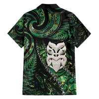 New Zealand Aotearoa Family Matching Off Shoulder Maxi Dress and Hawaiian Shirt Maori Wheku Paua Shell Glitter Green LT05 - Polynesian Pride