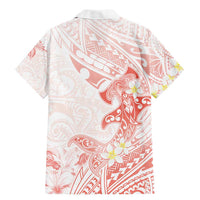 Polynesia Hammerhead Shark Family Matching Mermaid Dress and Hawaiian Shirt Tropical Flowers Tribal Pattern Peach LT05 - Polynesian Pride