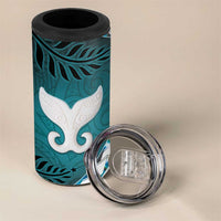 Aotearoa New Zealand 4 in 1 Can Cooler Tumbler Maori Wera Paua Shell Teal Glitter LT05 - Polynesian Pride