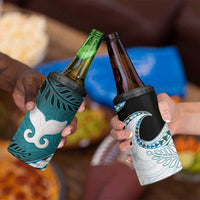 Aotearoa New Zealand 4 in 1 Can Cooler Tumbler Maori Wera Paua Shell Teal Glitter LT05 - Polynesian Pride