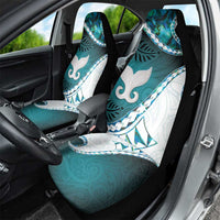 Aotearoa New Zealand Car Seat Cover Maori Wera Paua Shell Teal Glitter LT05 - Polynesian Pride