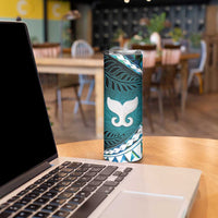 Aotearoa New Zealand Skinny Tumbler Maori Wera Paua Shell Teal Glitter LT05 - Polynesian Pride