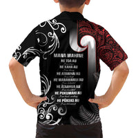 New Zealand Aotearoa Mana Wahine Family Matching Off Shoulder Maxi Dress and Hawaiian Shirt LT05 - Polynesian Pride