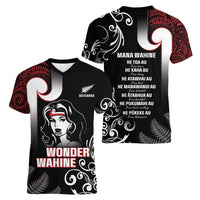 New Zealand Aotearoa Mana Wahine Women V-Neck T-Shirt LT05 - Polynesian Pride