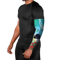 New Zealand Tomtit Arm Sleeves Maori Koru With Pohutukawa Galaxy Style - Polynesian Pride