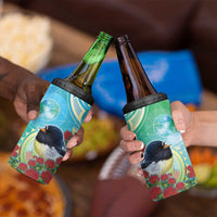 New Zealand Tomtit 4 in 1 Can Cooler Tumbler Maori Koru With Pohutukawa Galaxy Style LT05 - Polynesian Pride
