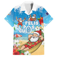 Guam Christmas Hawaiian Shirt Felis Pasgua Chilling Santa - Polynesian Pride