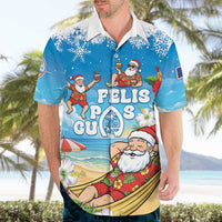 Guam Christmas Hawaiian Shirt Felis Pasgua Chilling Santa - Polynesian Pride