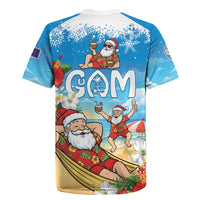 Guam Christmas Rugby Jersey Felis Pasgua Chilling Santa - Polynesian Pride
