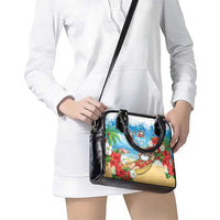 Guam Christmas Shoulder Handbag Felis Pasgua Chilling Santa - Polynesian Pride